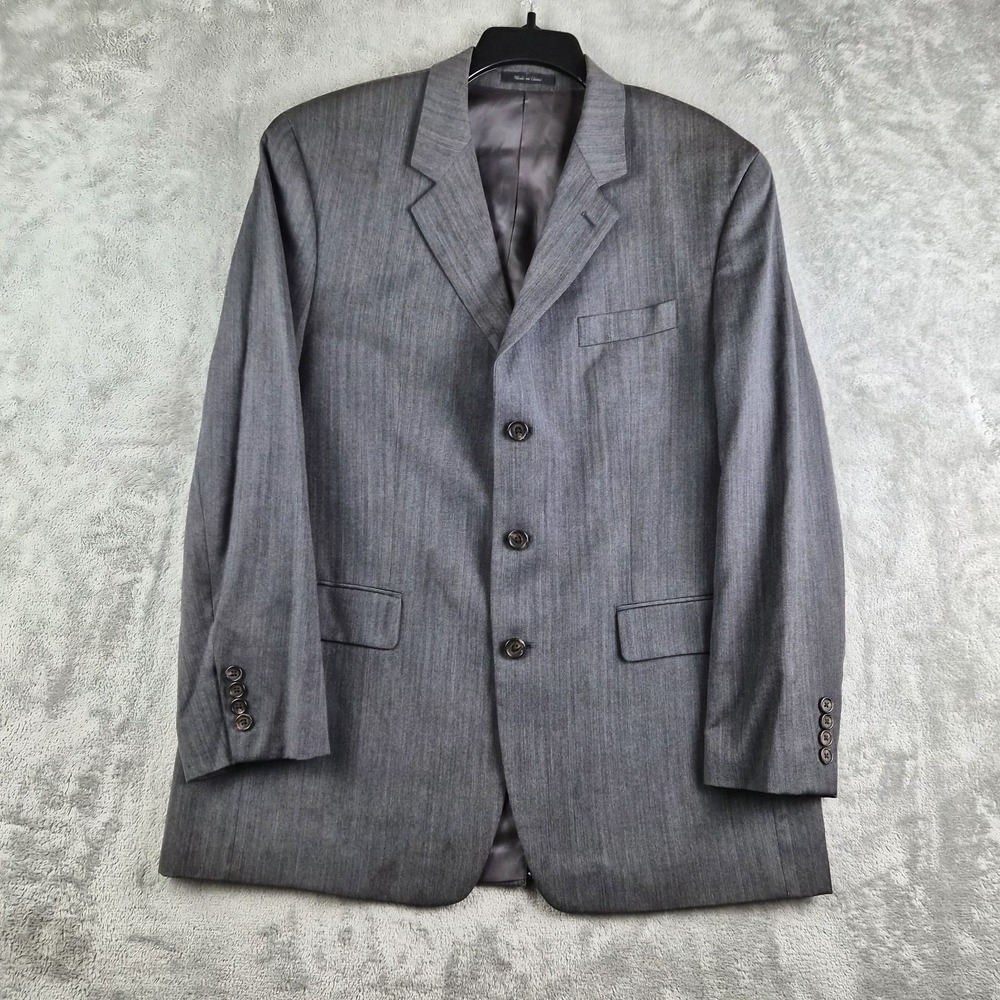 Lauren‎ Ralph Lauren Blazer Mens Gray 42R 100% Wool 3 Button Classic Sport Coat